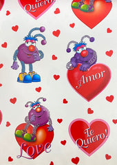 Papel Regalo San Valentin Bichito morado c/25 50×70cm granmark® 1216 [Paquete]