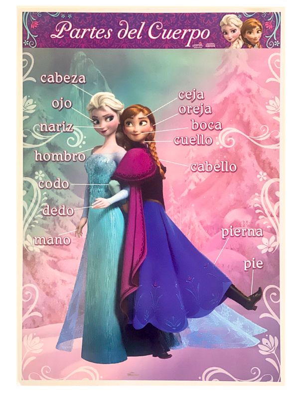 Póster Didáctico Partes del Cuerpo Frozen 50×70cm granmark® 1313-20 Pieza 751214713773 01