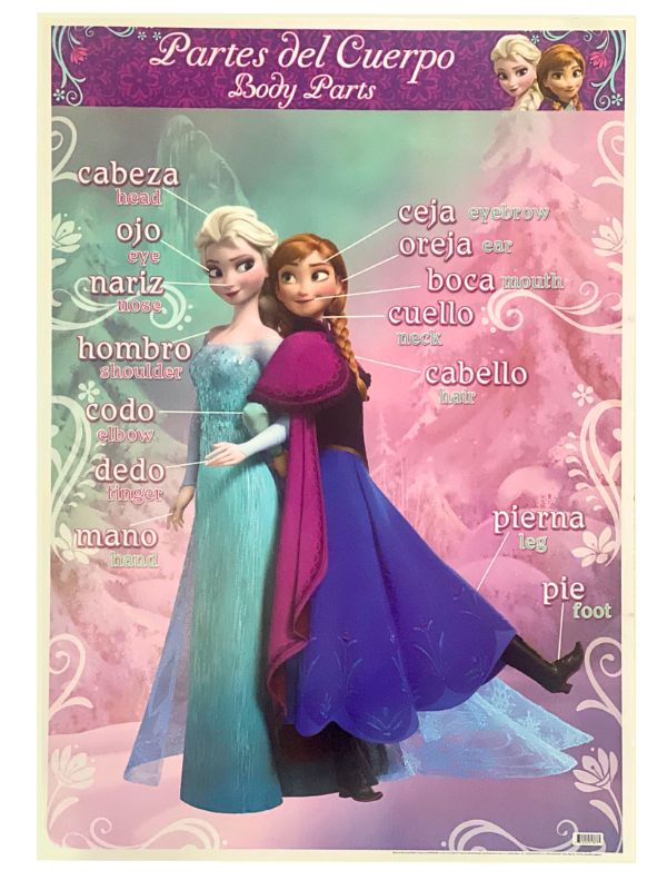 Póster Didáctico Partes del Cuerpo Frozen 50×70cm granmark® 1313-20 Pieza 751214713773 02