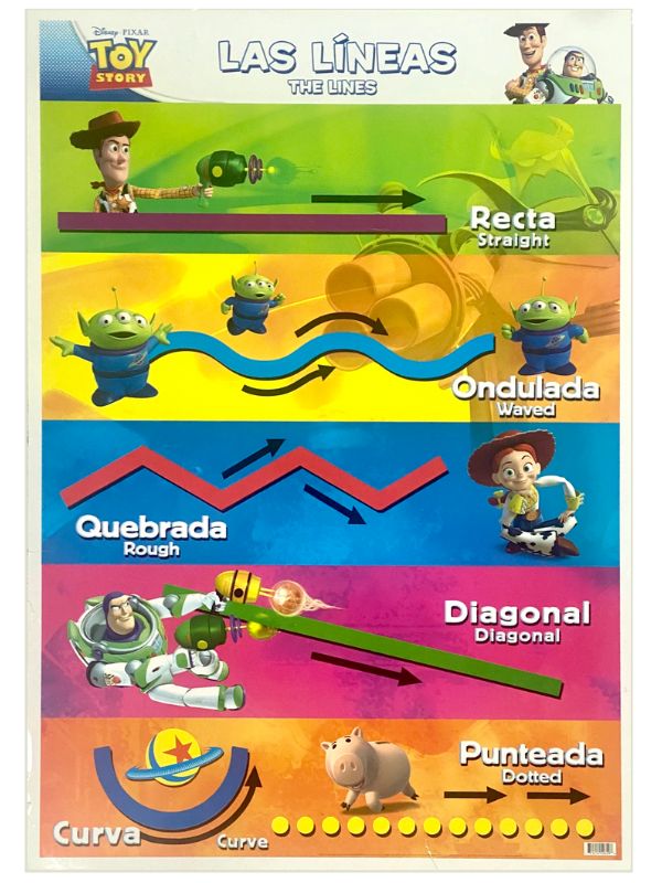 Póster Didáctico Las Lineas Toy Story 50×70cm granmark® 1317-15 Pieza 751214526298 02
