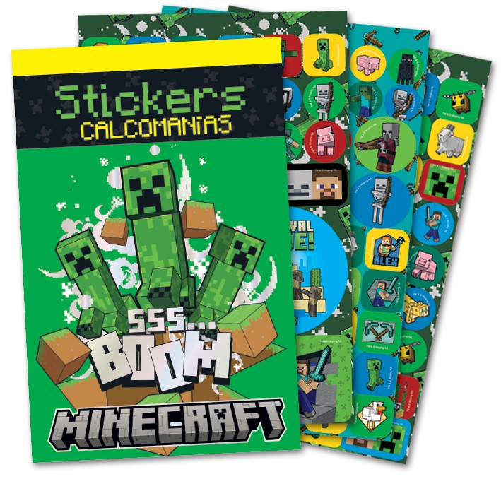 Calcomanía Block Minecraft c/250 en 6 hojas 15×23.1cm granmark® 192-21 Pieza 751214940186 01