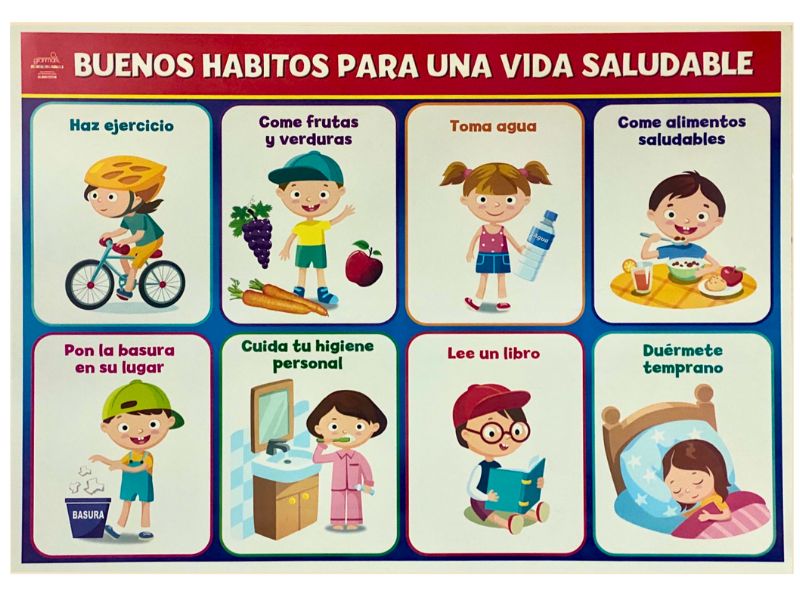Póster Didáctico Para una Vida Saludable 70×50cm granmark® 1387-1 Pieza 751214732996 01