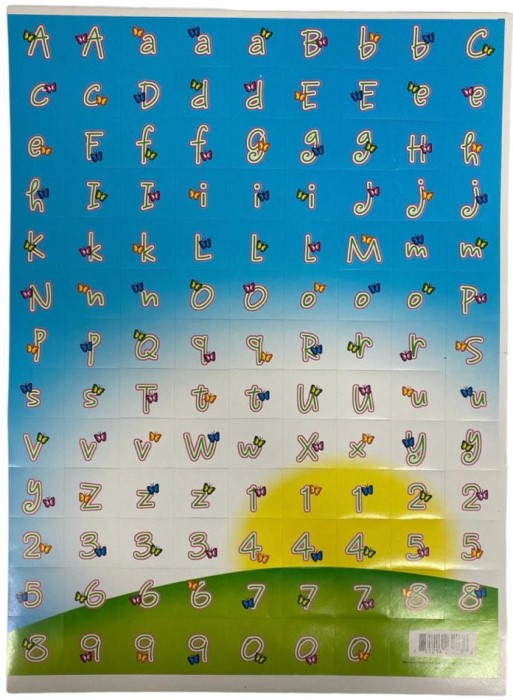 Calcomanía Letras Varios personajes c/12 Oficio granmark® 147 [Pieza]