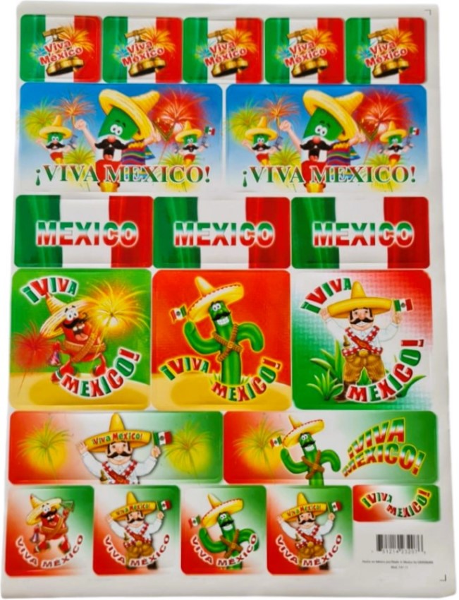 Calcomanía Planilla Viva México Modelos Varios 30×35cm granmark® 147-11 [Hoja] 751214232076 2