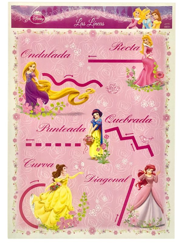 Póster Didáctico Las Lineas Princesas 50×70cm granmark® 1317-17 Pieza 751214531155 01