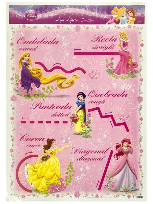 Póster Didáctico Las Lineas Princesas 50×70cm granmark® 1317-17 Pieza 751214531155 02