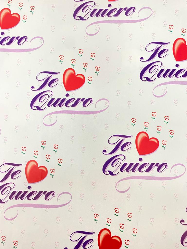 Papel Regalo San Valentin Te quiero fondo blanco c/25 50×70cm granmark® 930 Paquete