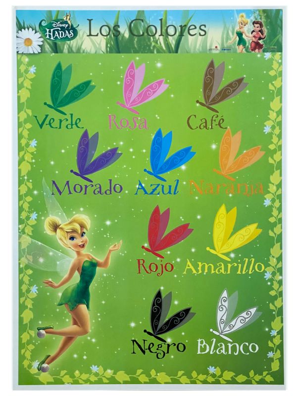 Póster Didáctico Los Colores Disney Hadas 50×70cm granmark® 1303-16 Pieza 751214526328 01