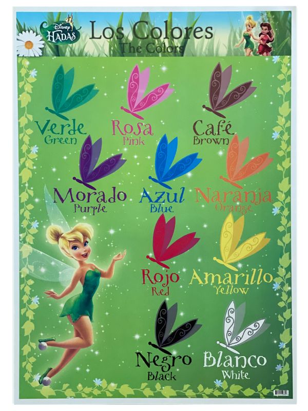 Póster Didáctico Los Colores Disney Hadas 50×70cm granmark® 1303-16 Pieza 751214526328 02