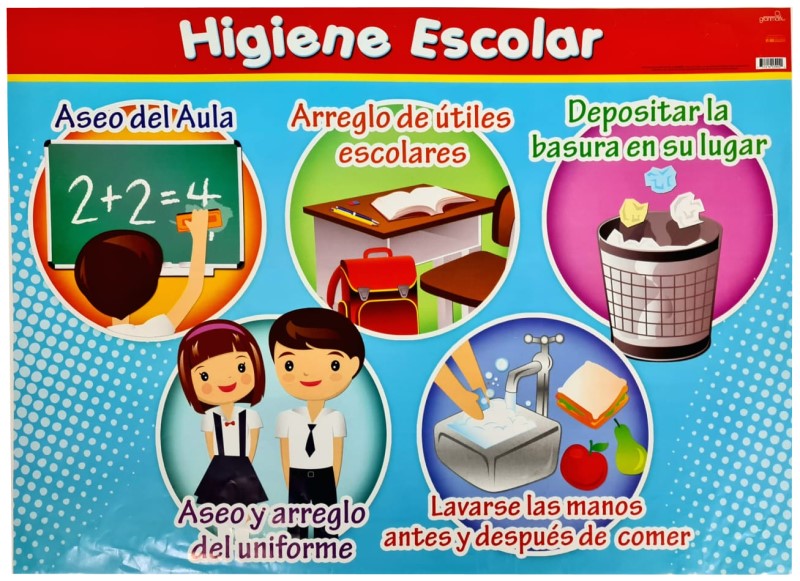Póster Didáctico Higiene Escolar 70×50cm granmark® 1345-95 Pieza 751214539922 01