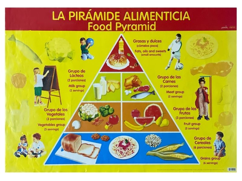 Póster Didáctico La Pirámide Alimenticia 70×50cm granmark® 1345-12 Pieza 751214229557 02