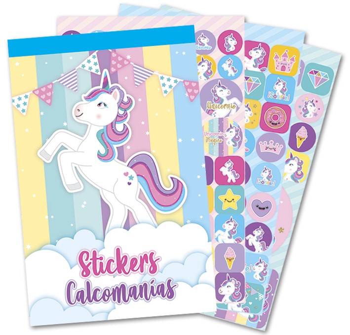 Calcomanía Block Unicornio c/250 en 6 hojas 15×23.1cm granmark® 152-738 Pieza 751214782007 01