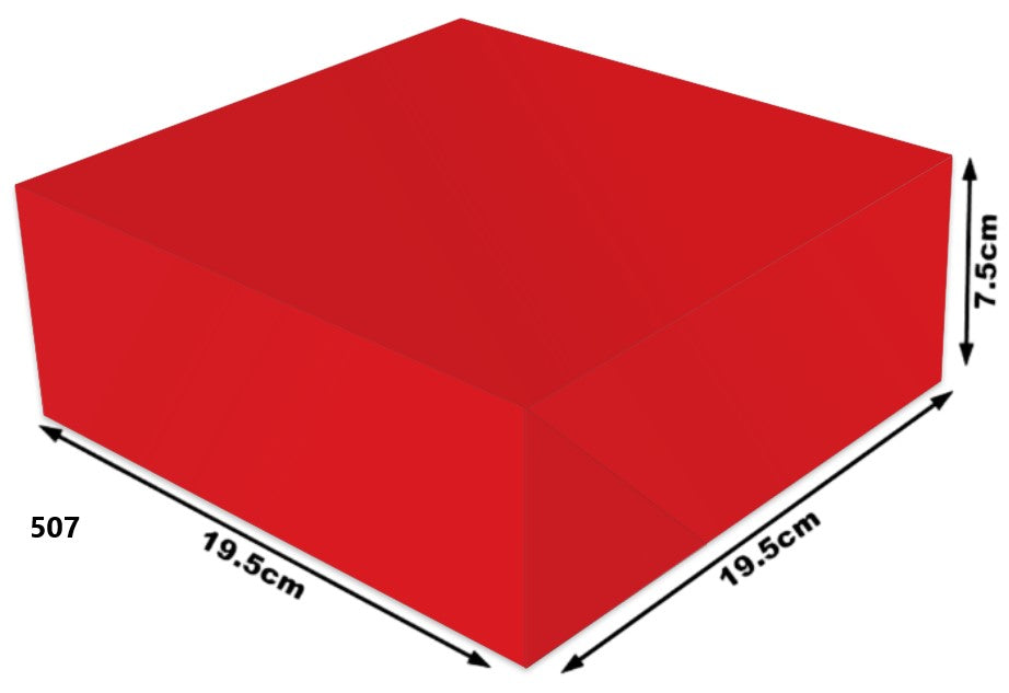 Caja Cartón Armada Navida Rojo Grand 19½×19½×7 granmark® 507/2 Pieza 751214799074 01