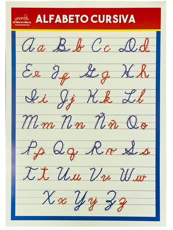 Póster Didáctico Alfabeto Cursiva 50×70cm granmark® 1421-1 Pieza 751214906755 01