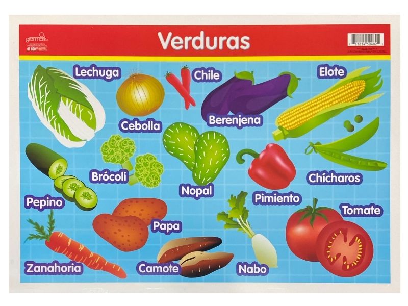 Póster Didáctico Las Verduras 50×70cm granmark® 1345-8 Pieza 751214222947 01