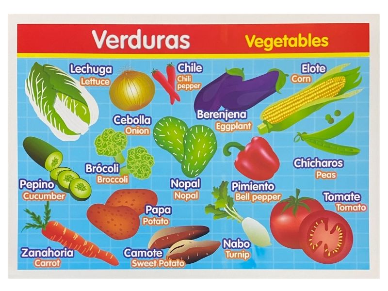 Póster Didáctico Las Verduras 50×70cm granmark® 1345-8 Pieza 751214222947 02
