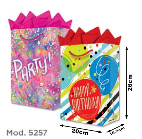 Bolsa p/RegaloTodaOcasión Eileen Confetti Media 20×26+10½ granmark® 846-5257/6 Pieza 751214632418 01