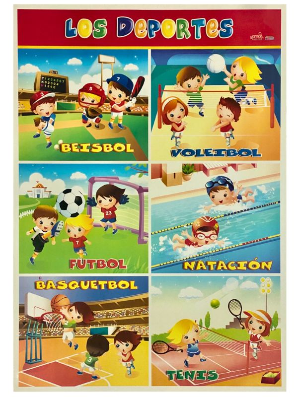 Póster Didáctico Los Deportes 50×70cm granmark® 1367-2 Pieza 751214510518 01