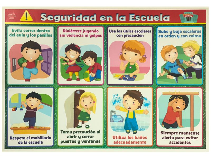 Póster Didáctico Seguridad en la Escuela 70×50cm granmark® 1390-1 Pieza 751214733023 01