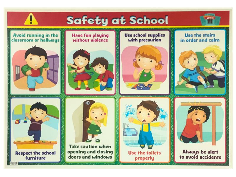 Póster Didáctico Seguridad en la Escuela 70×50cm granmark® 1390-1 Pieza 751214733023 02
