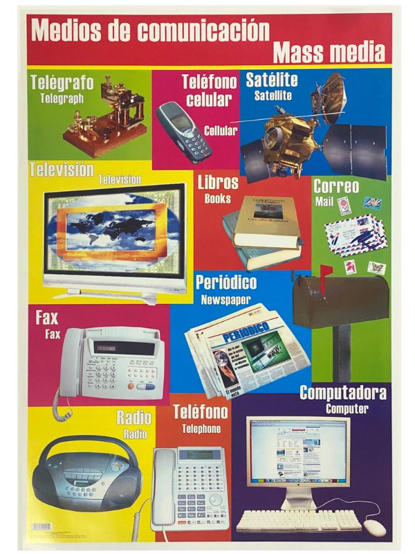 Póster Didáctico Medios de Comunicación 50×70cm granmark® 1345-9 Pieza 751214222954 02