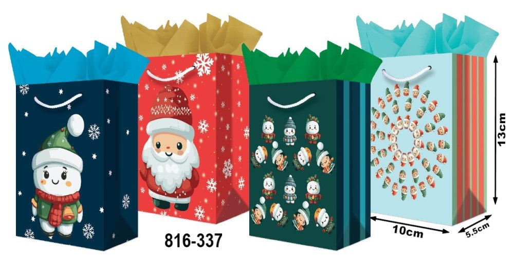 Bolsa p/Regalo Navidad Monitos Navidad Mini 10×13+5cm granmark® 816-377/12 Pieza 751214671523 01