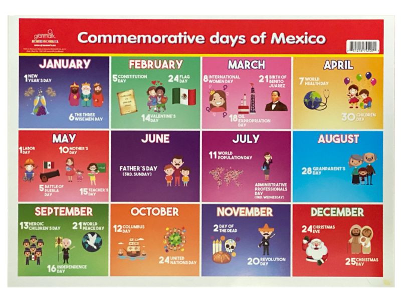 Póster Didáctico Mini Efemérides del Año 25×35cm granmark® 1361-140 Pieza 751214745071 02
