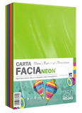 Papel Bond Color Facia Neón pack c/250 37kg Colores Neón(5) Carta 75g Copamex® Paquete 7502237370794