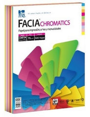 Papel Bond Color Facia Chromatic c/500 75g Colores (10) Carta Copamex® [Resma] 7502237373245