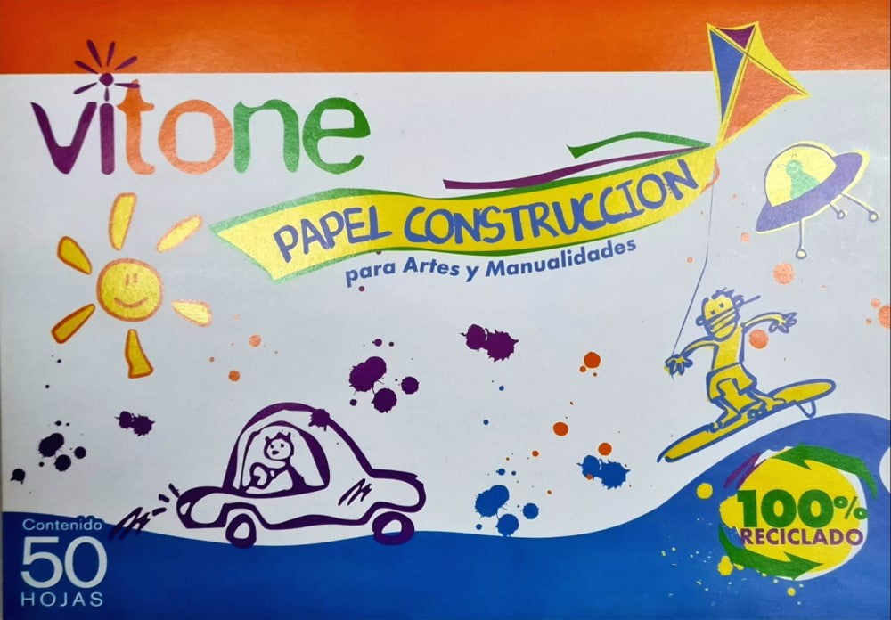 Papel Construpack Block Vitone 50Hjs Colores 48.5×34.5 Copamex® 237374242 [Bloque] 7502237374235