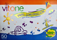 Papel Construpack Block Vitone 50Hjs Colores 48.5×34.5 Copamex® 237374242 [Bloque] 7502237374235