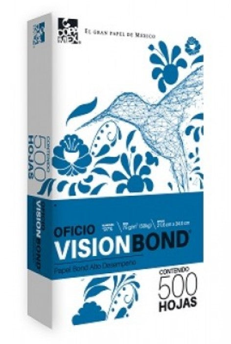 Bond Visión paquete c/500 50kg Blanco 97% Oficio 75g Copamex® Resma 7502237370398 01