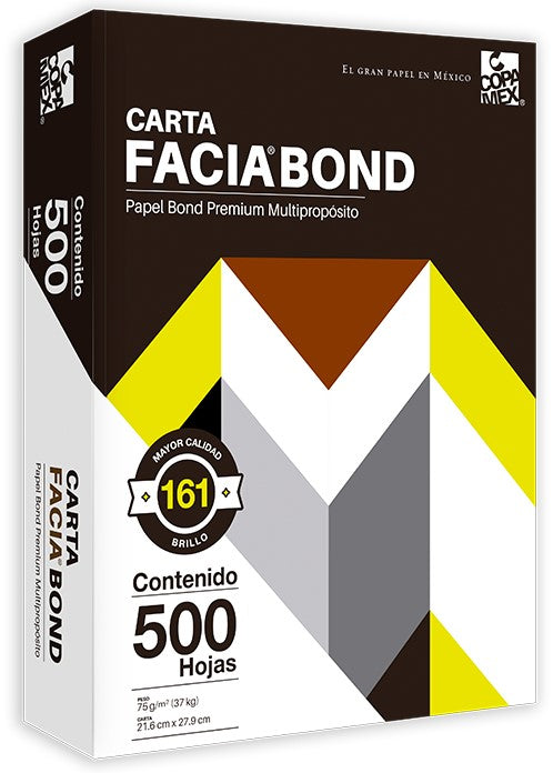 Bond Facia paquete c/500 37kg Blanco 100% Carta 75g Copamex® Resma 7502237370008 01