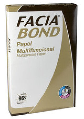 Bond Facia Color paquete c/500 40kg Blanco Oficio 60g Copamex® Resma 01