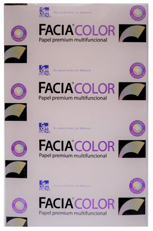 Bond Facia Color paquete c/500 40kg Rosa pastel Oficio 60g Copamex® Resma 7502237370237 01