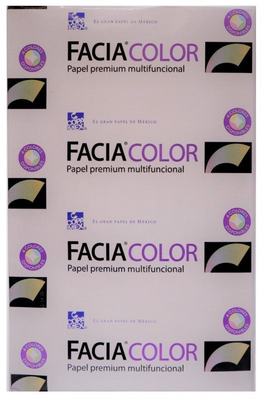 Bond Facia Color paquete c/500 50kg Rosa pastel Oficio 75g Copamex® Resma 7502237370138 01
