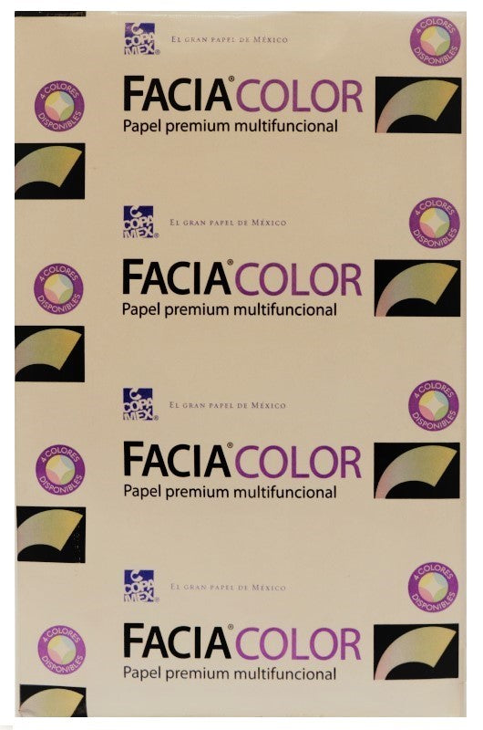 Bond Facia Color paquete c/500 40kg Canario Oficio 60g Copamex® Resma 7502237370213 01