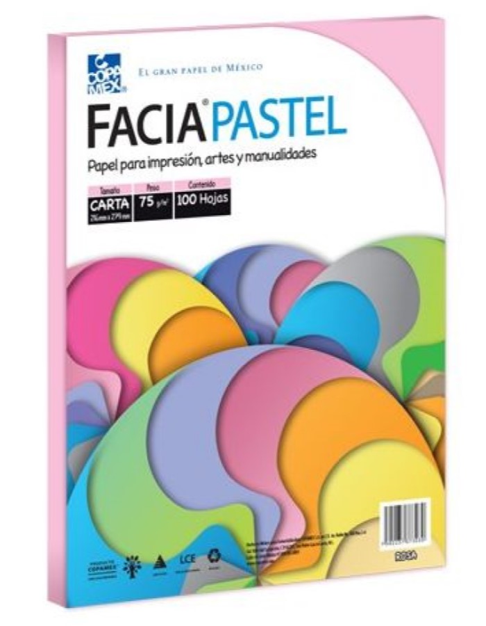 Papel Bond Color Facia Pastel pack 75g Rosa pastel Carta c100 Copamex® 237373146 Cien hojas 75022373
