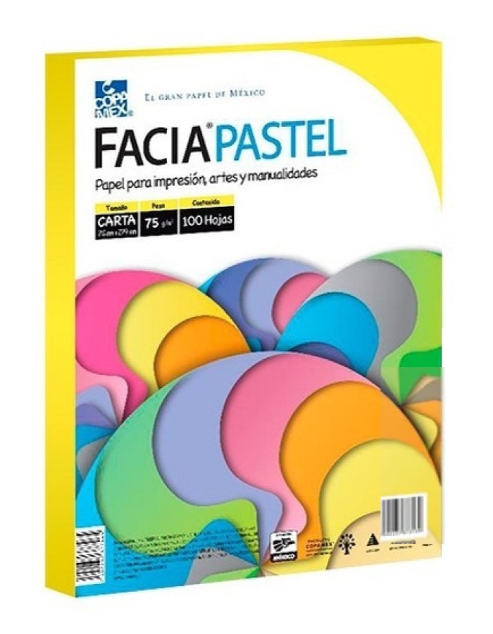 Papel Bond Color Facia Pastel pack 75g Oro Carta c100 Copamex® Cien hojas 7502237373115 01