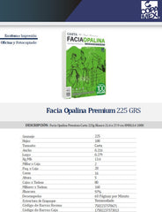 Cartulina Opalina Facia pack c/100 225g Blanco 97% Carta Copamex® [Cien hojas] 7502237370671 2