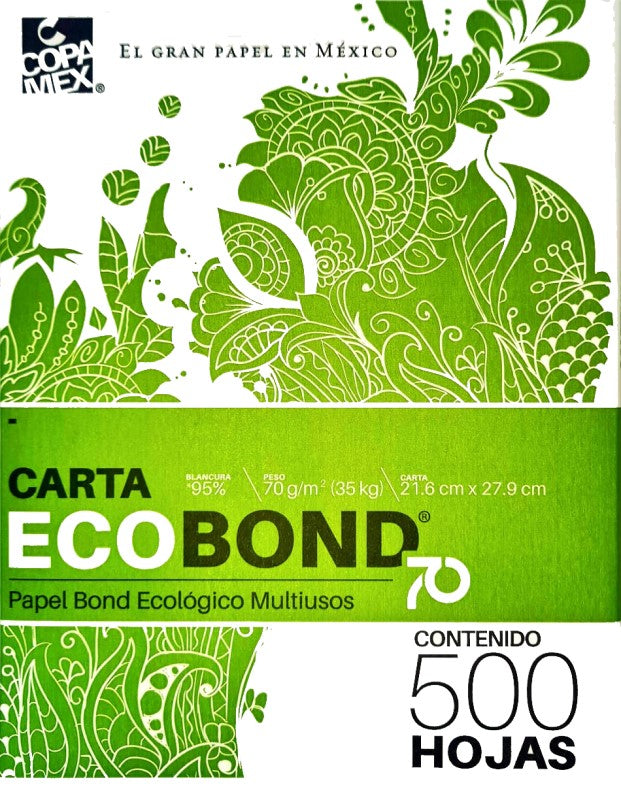 Bond Ecobond-70 paquete c/500 35kg Blanco 95% Carta 70g Copamex® [Resma] 7502237378806 2