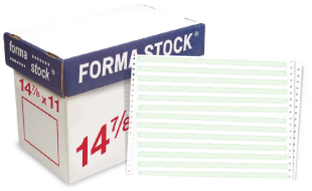 Papel Stock 2 Tanto caja c/1500 Hojas j Pautado-Verde 14 7/8×11" Forma·stock® Caja 01