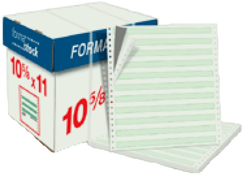 Papel Stock 3 Tanto caja c/1000 Hojas g Pautado-Verde 10 5/8×11" Forma·stock® Caja 01
