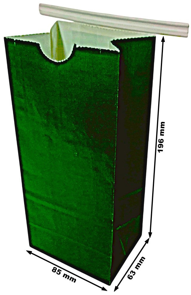 Bolsa Papel c/Cintilla p/250g Interior Poly Verde 85×63×196 Bol y Arte BS2KCN-6 [Pieza]