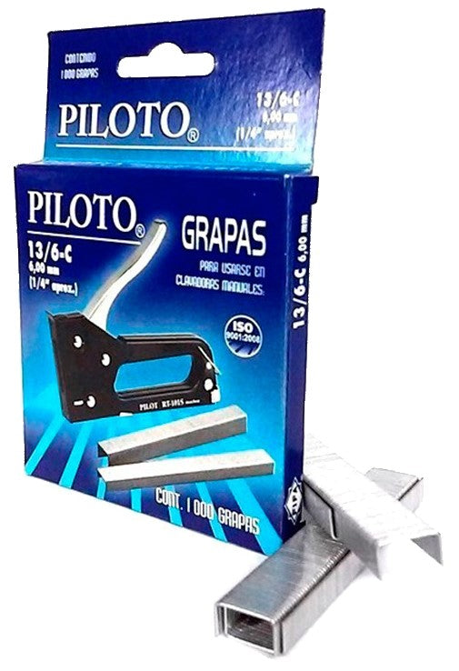 Grapa p/Clavadora Pilot® 6mm c/1000 Fifa® 13/6-C Caja 767982007778