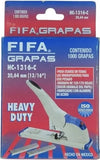 Grapa Industrial corona 13.03mm p160 hojas pata 20.64mm c/1000 Fifa® HC-1316-C #77 Caja 767982000779