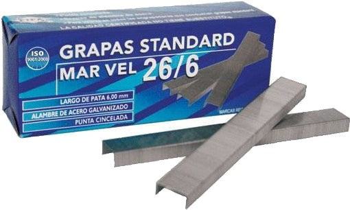 Grapa Estándar Mar®Vel® 26/6 6mm c/5000 Fifa® 26/6-CM [Caja] 767982000410