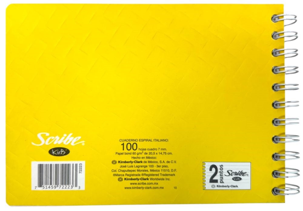Cuaderno f/ItalianaEspira Kid's Espiral Expression 100 hojas Cuadro 7mm Scribe® 72223 [Pieza] 751459722233 11