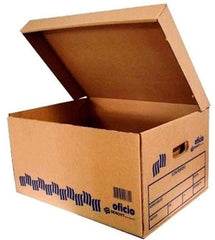 Caja Archivo de Cartón Tapa Integrada Kraft Oficio Beroky® [Pieza]