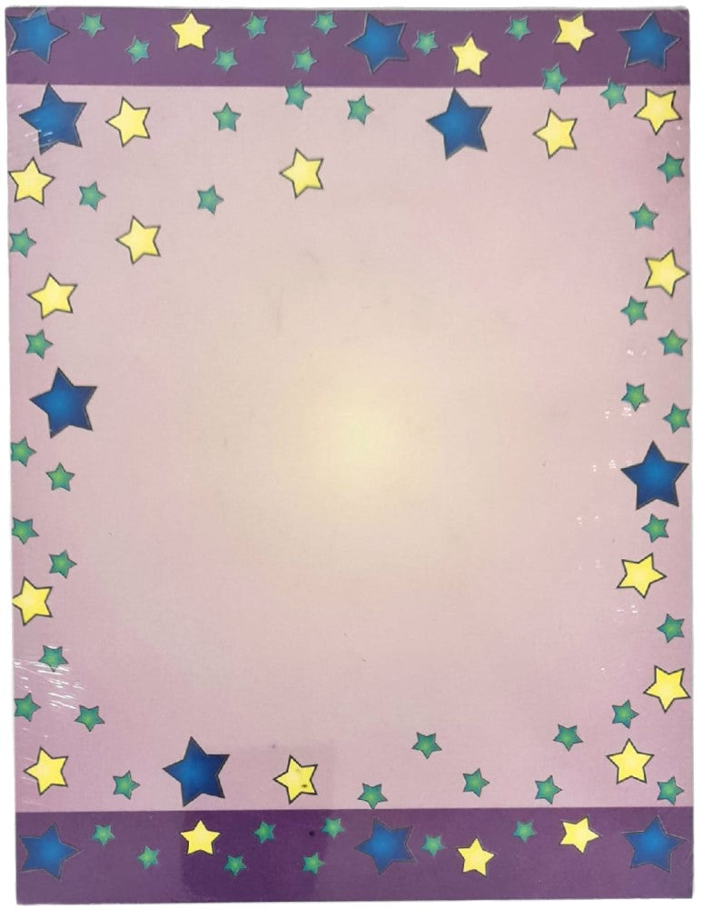 Hoja Decorada Estrellas c/25 Carta Kalex® HTO-04-01-11P Paquete 01